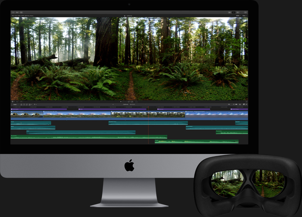 Final Cut Pro 包含了 360° 全景视频。