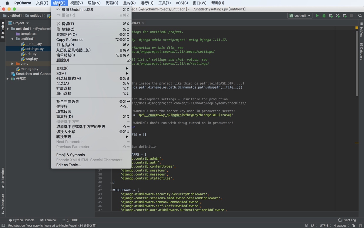 PyCharm Pro for Mac 2018.3.1 Python IDE开发工具 中文汉化破解版下载