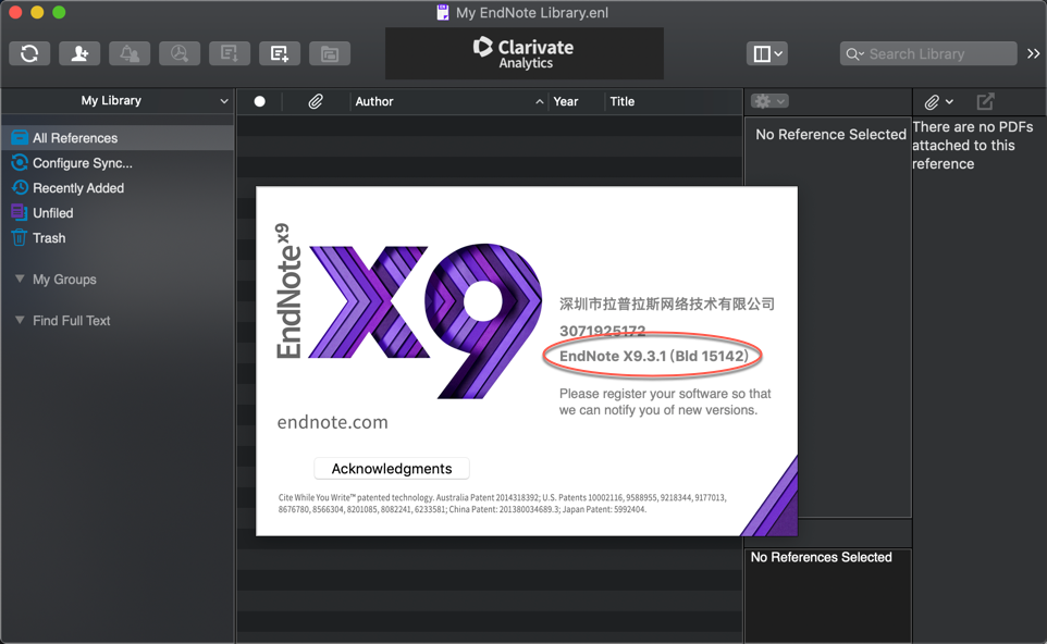 EndNote X9 for Mac 9.3.1 参考文献管理软件 参考书目管理 破解版下载