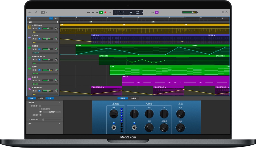 GarageBand for Mac 苹果电脑音乐制作工作室 中文破解版下载