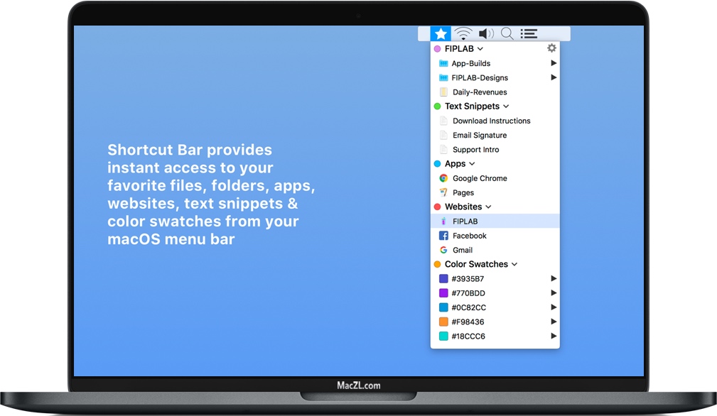 Shortcut Bar for Mac 苹果文件夹快速启动访问 破解版下载